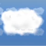Screenshot of Thoughts cloud