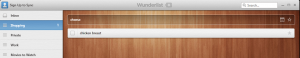 Wunderlist Item Entry Box